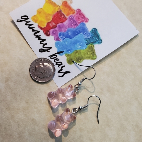 Pink Gummy Bear Earrings - Picture 4 of 8